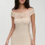 Fleur Crochet Knit Mini Dress